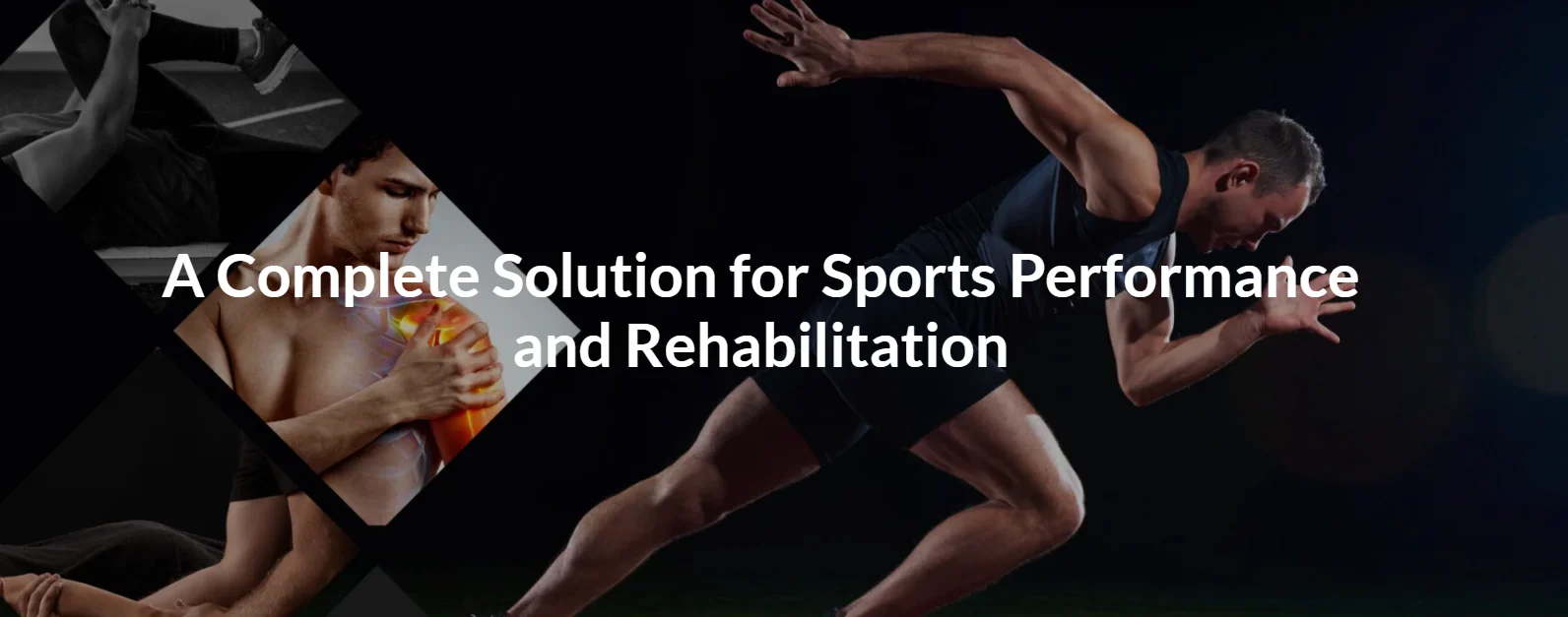 HUR sports performance and rehabilitation artwork showing an athlete and exercise illustrations